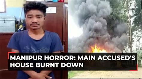 Manipur viral video: Agitated mob burns down house of main